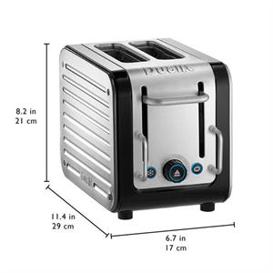 Dualit Black & Brushed Stainless Steel Architect 2 Slot Toaster